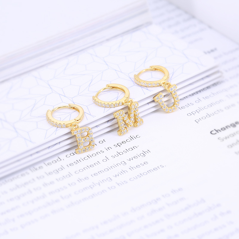 2024 Top Sell Sterg Sier Gold Plated White Cubic Zirconia Dangle Drop Earrings for Women