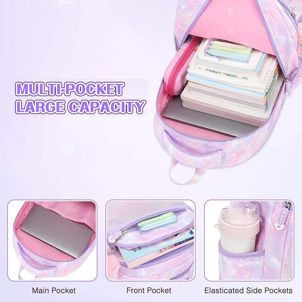 Girls Backpack Mochilas Escolares Schoolbag for Girls Kawaii Elementary Student Backpack Child Kid Rainbow School Bags