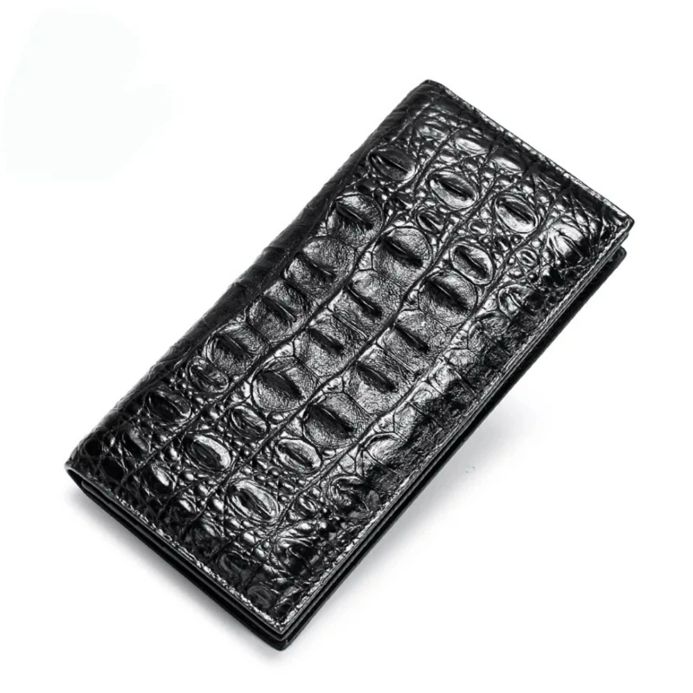 Real Crocodile Leather Men Long Wallet Alligator Skin Genuine Leather Luxury Purses Money Bag Birthday Gift for Men