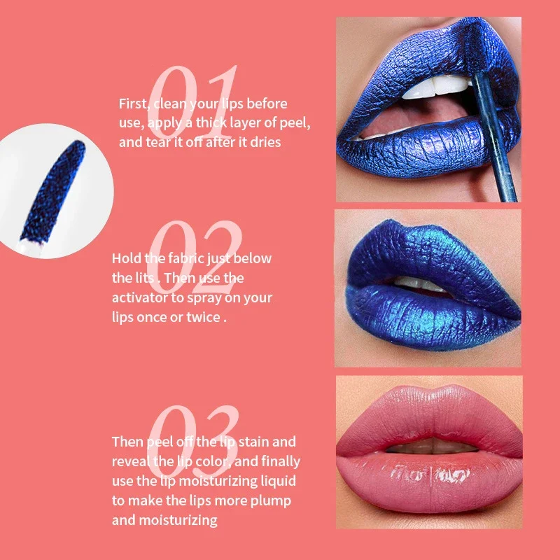 4 Colors Peel Off Lip Gloss Non-Stick Cup Matte Velvet Liquid Lipstick Long Lasting Tear-Off Tattoo Lip Gloss Korean Makeup