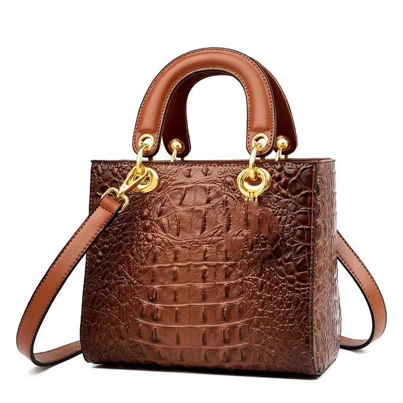 2024 High Quality Luxury Brand Designer Leather Shoulder Bag for Women Hand Bags Crocodile Purses Ladies Messenger Handbag Totes