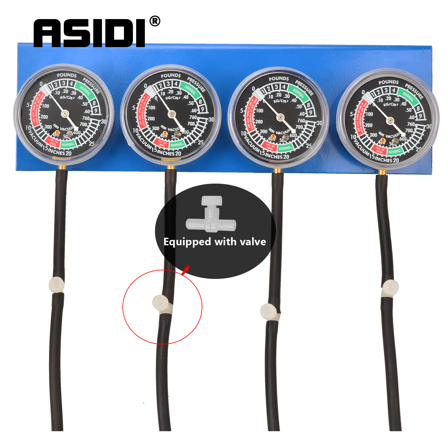 Motorcycle Carburettor Carb Vacuum Gauge Synchronizer Balancer 4 Cylinder Guage Tool Set