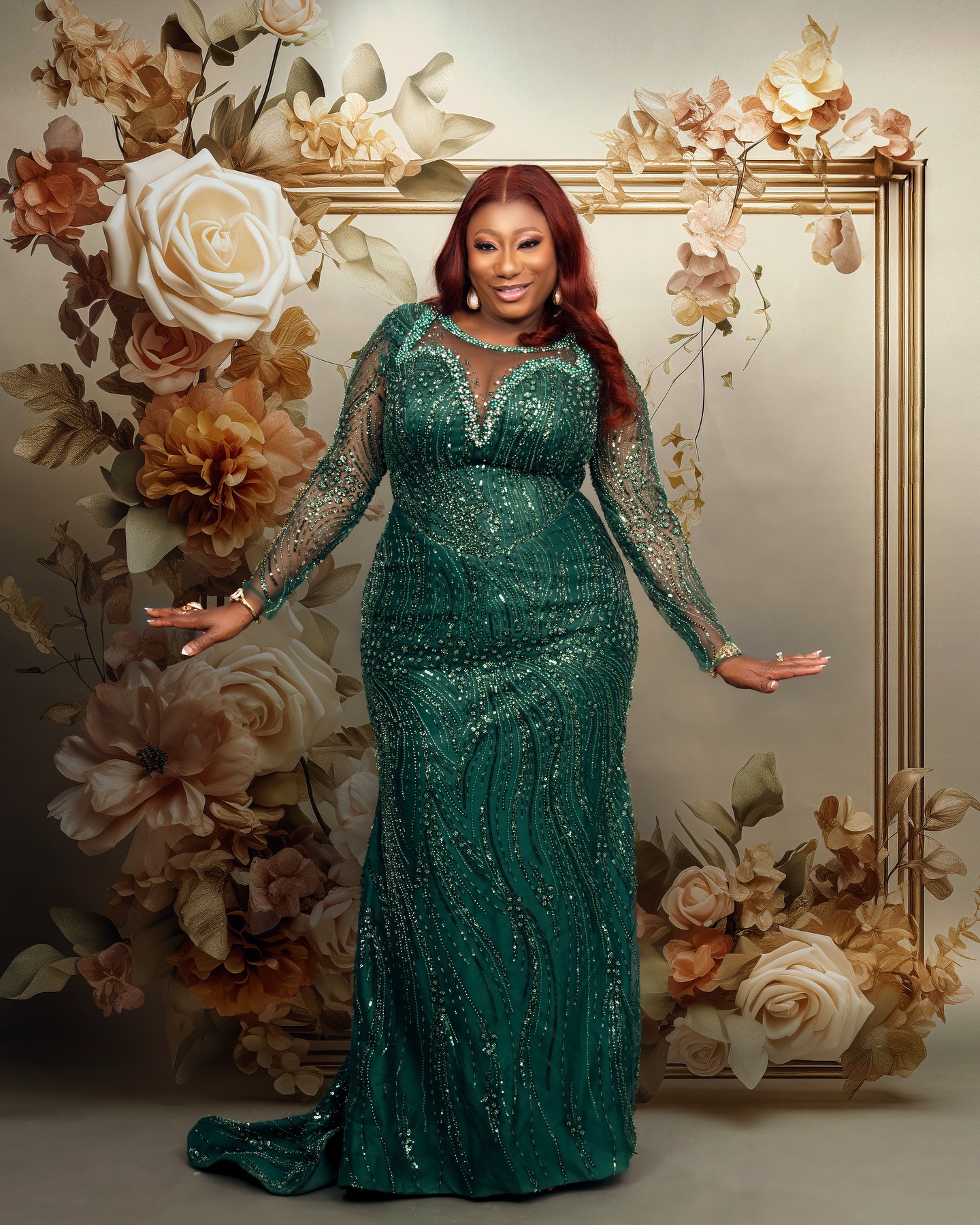 2024 Plus Size Dark Green Mermaid Prom Dresses For Special Ocn Sequined Beaded Evening Formal Party Second Reception Birthday Engagement Gowns Dress Z