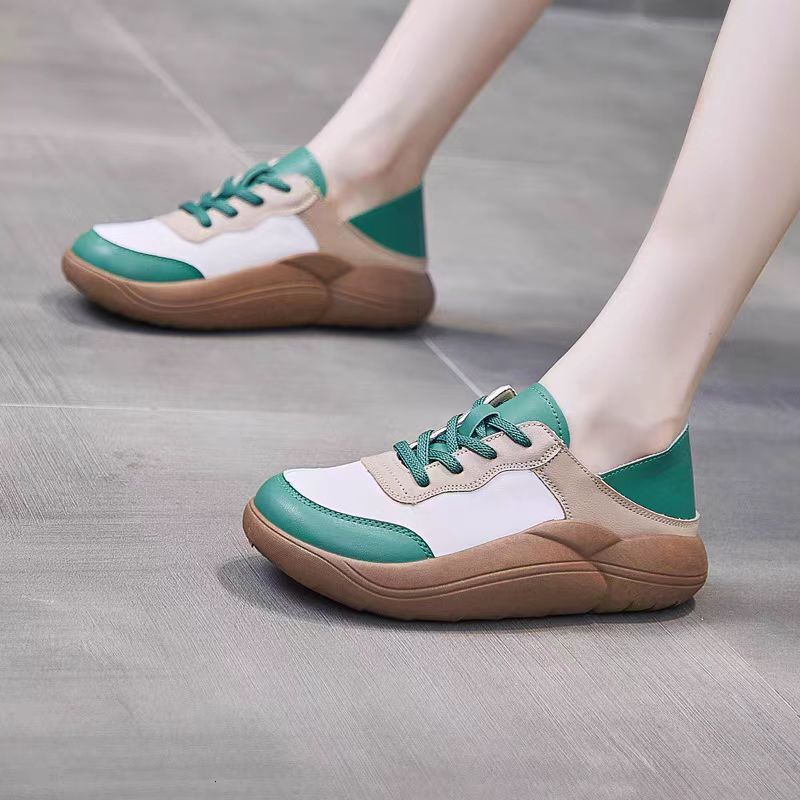 ddmynov 2024 Spring New Korean Edition Little White Instagram Student Heightening Casual Women's Thick Sole Bean Shoes aec8e
