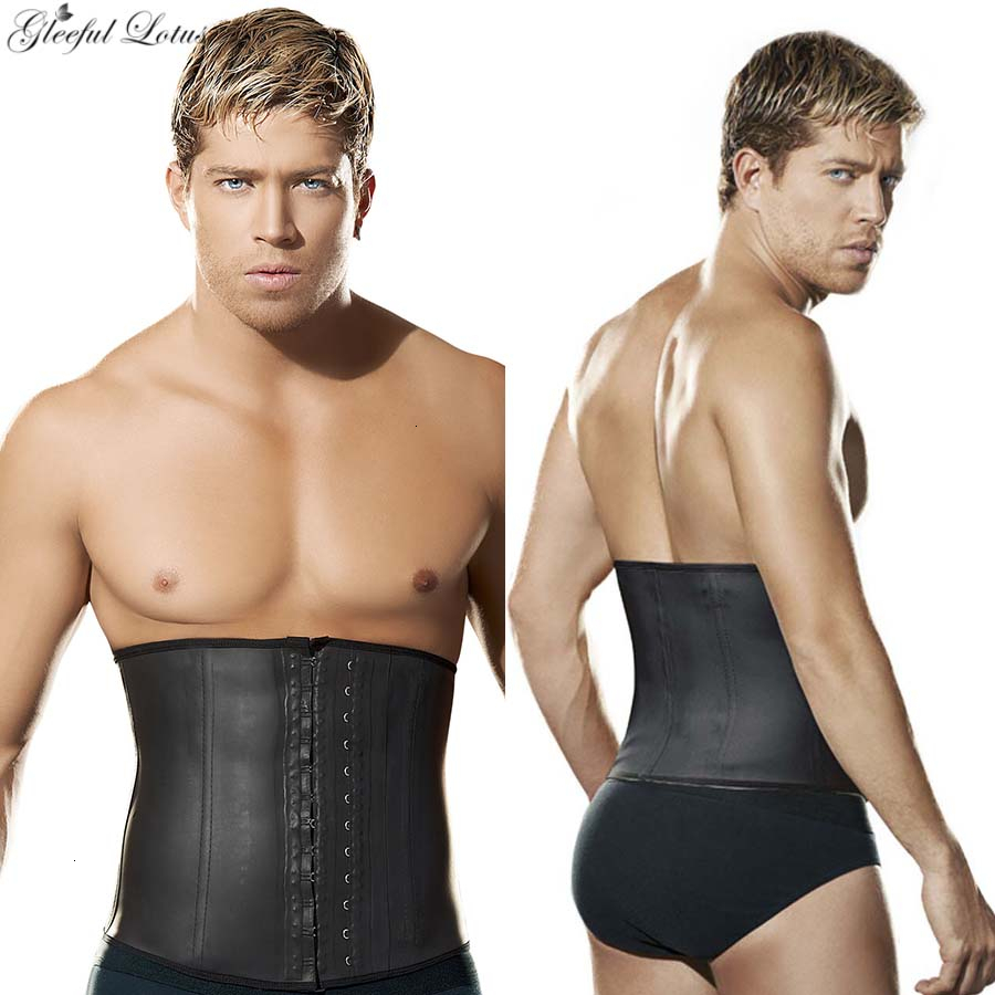 Men Shapewear Modeling Strap Male Slimming Belt Abdominal Binder Body Shaper Latex Waist Trainer Corset For Slimming Underwear