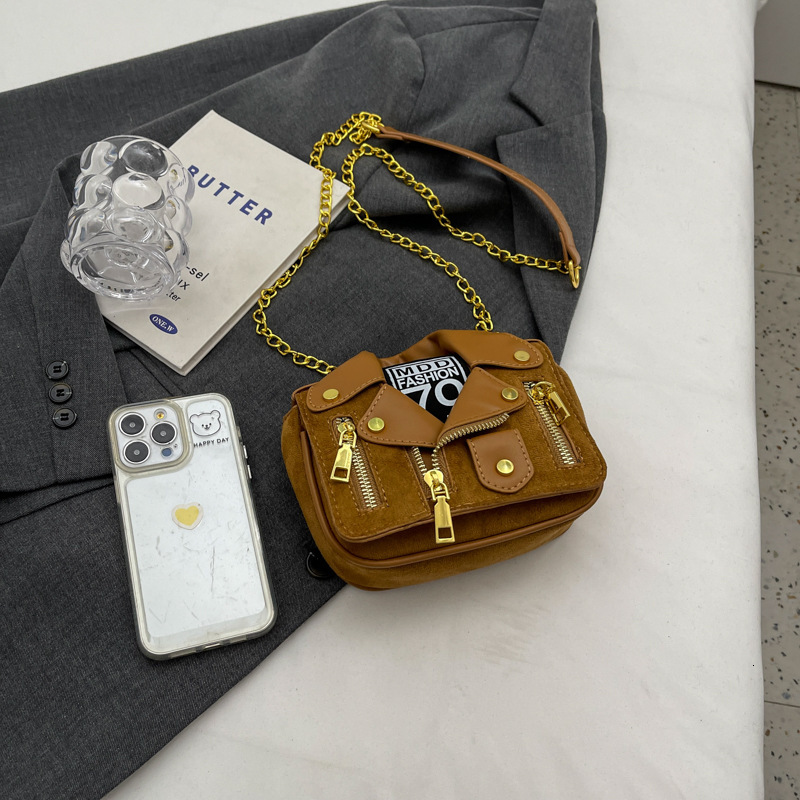 Rivet Clothes Shape Shoulder Fashion Women's Ins Jacket Coat Crossbody Small Square Bag H6.22#38 ddmy b006