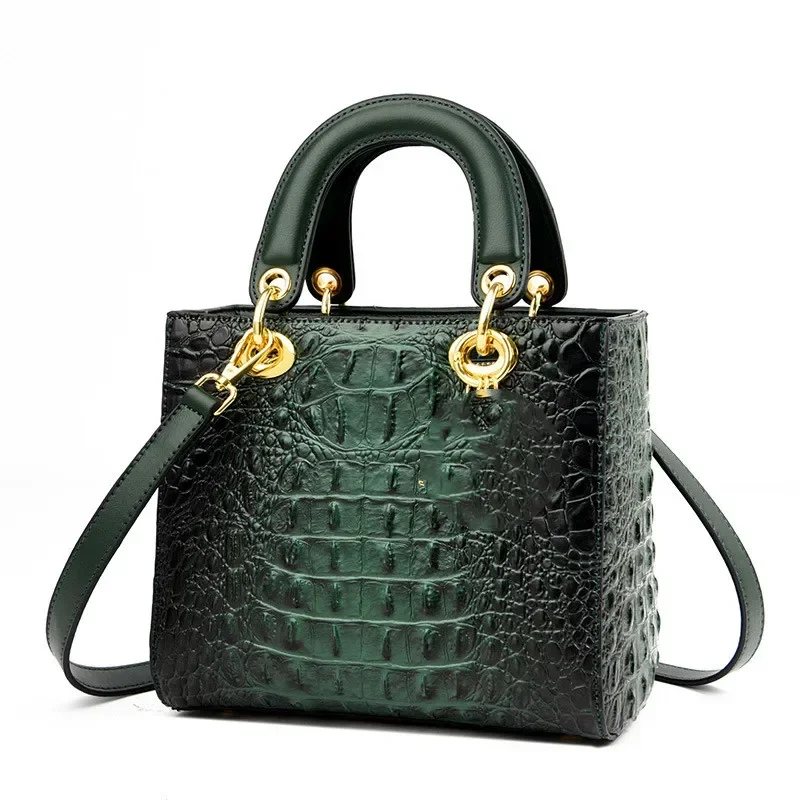 2024 High Quality Luxury Brand Designer Leather Shoulder Bag for Women Hand Bags Crocodile Purses Ladies Messenger Handbag Totes