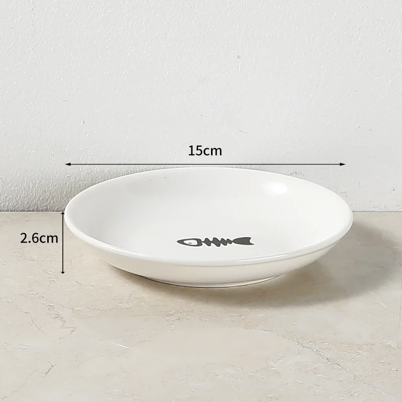 Ceramic Raised Pet Bowl Food Water Treats for Cats &.Dogs Supplies Outdoor Feeding Drinking Accessories Doggie Cat Stand Bowl