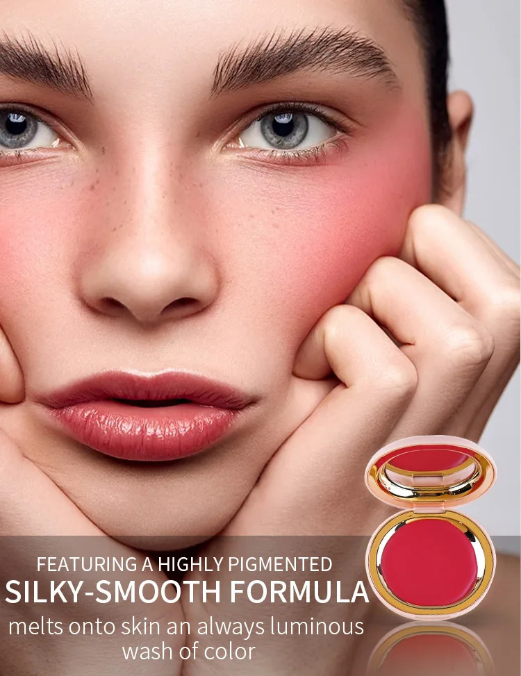 Blush Cream Blusher Gel Cream Waterproof Eye Shadow Face Women Velvet Sun Blush Mousse Blush Lasting Repair Red 240621