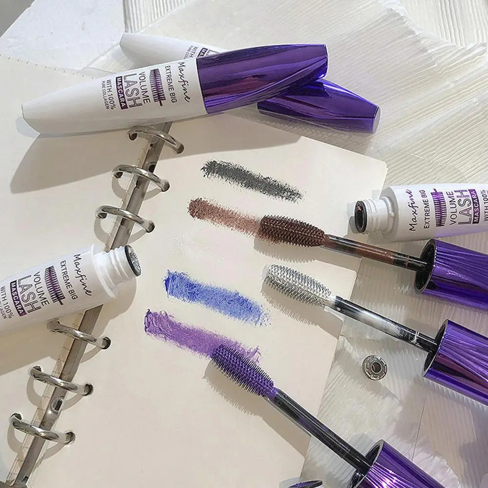 5D Silk Fiber Mascara Lash Color Mascara Waterproof Rimel 3D Mascara Eyelash Extension Thick Lengthening Eye Lashes Cosmetic 240625
