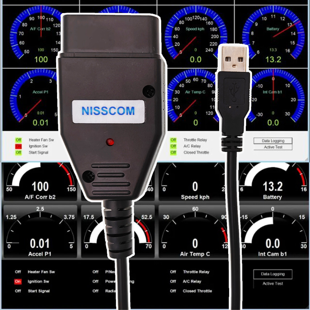 ITCARDIAG NISSCOM for Nissan & Infiniti OBD2 Diagnostic Tool for ECM BCM TCM ABS SRS Immobiliser Key Steering Angle Sensor Reset