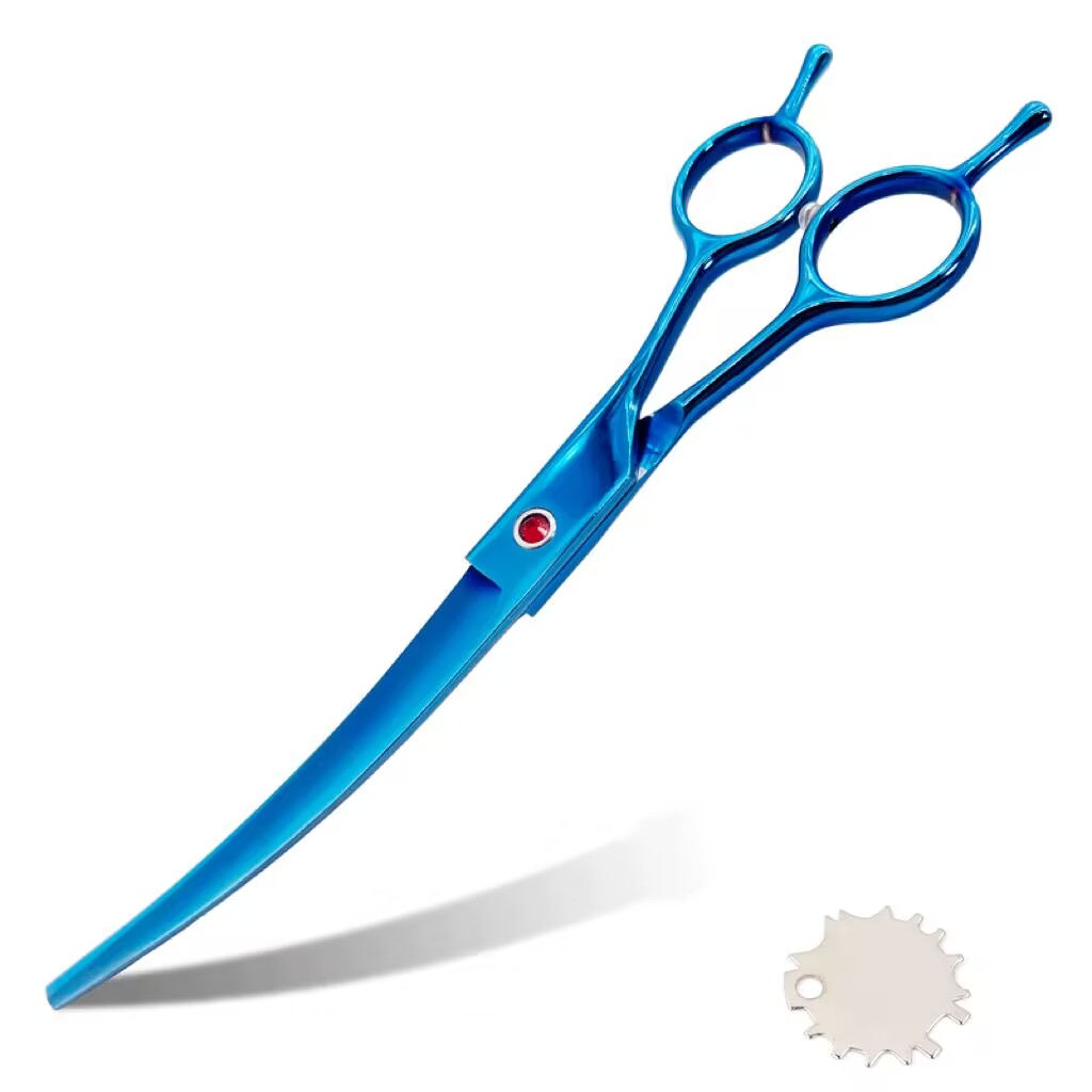 Pet Grooming Scissors 7inch Right and Left Hand Curved Scissors For Dog Grooming