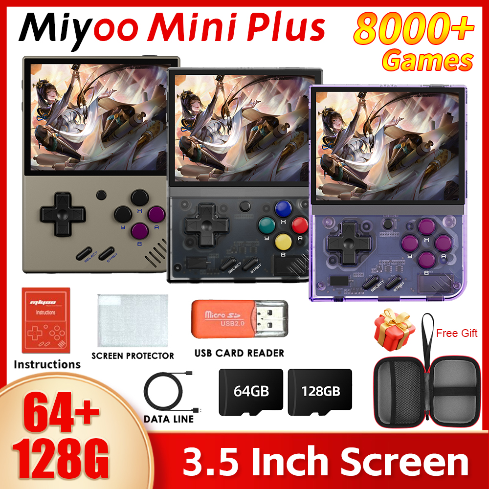 MIYOO Mini Plus Retro Games Console Mini V3 IPS Screen WiFi Linux System Children's Game Console Portable Video Game 20K Games