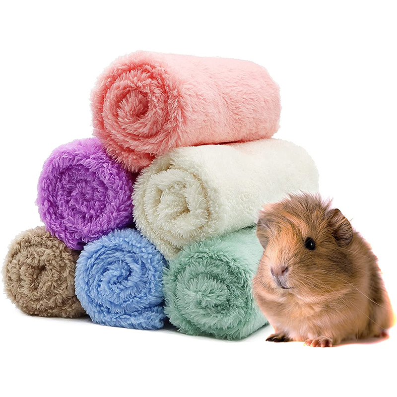 2Pcs Guinea Pigs Soft Blankets Small Pet Items Chinchilla Carpet Bath Towel Quilt and Cage Mat Hedgehog Hamster Accessories