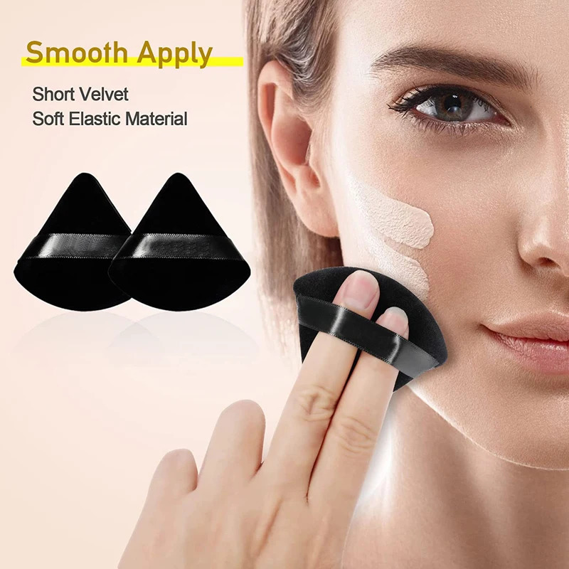 6 Pcs Velvet Triangle Powder Puff Make Up Sponges for Face Eyes Contouring Shadow Seal Cosmetic Foundation Makeup Tool 240621