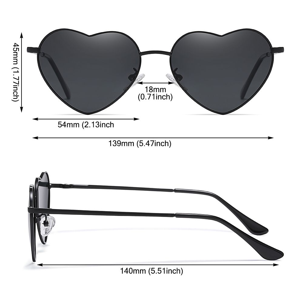 Heart Shaped Sunglasses Women Brand Design Metal Frame Candy Color Sun Glasses Female Vintage Gradient Shades Fancy Accessories