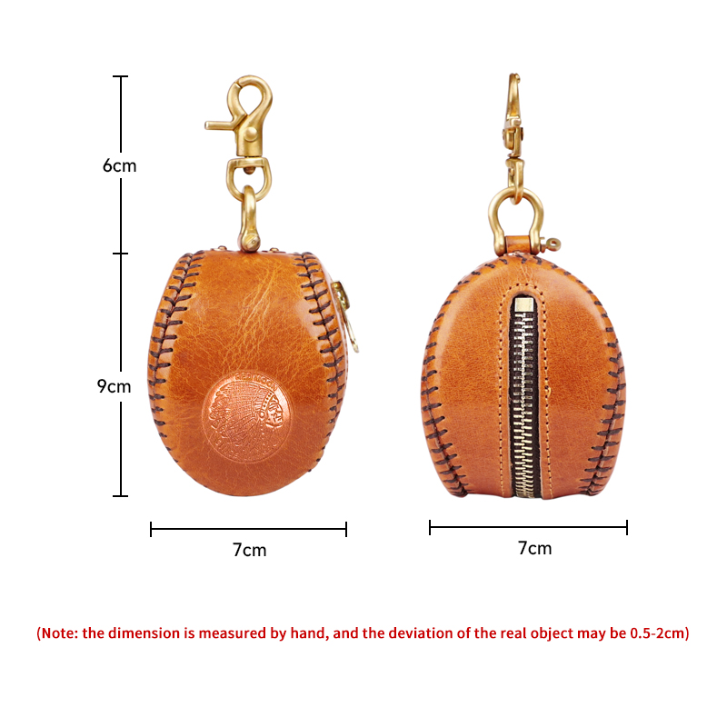 Handmade Genuine Leather Coin Purse Small Earphone Keys Box Casual Organizer Case Portable Storage Mini Coin Pouch with Zipper