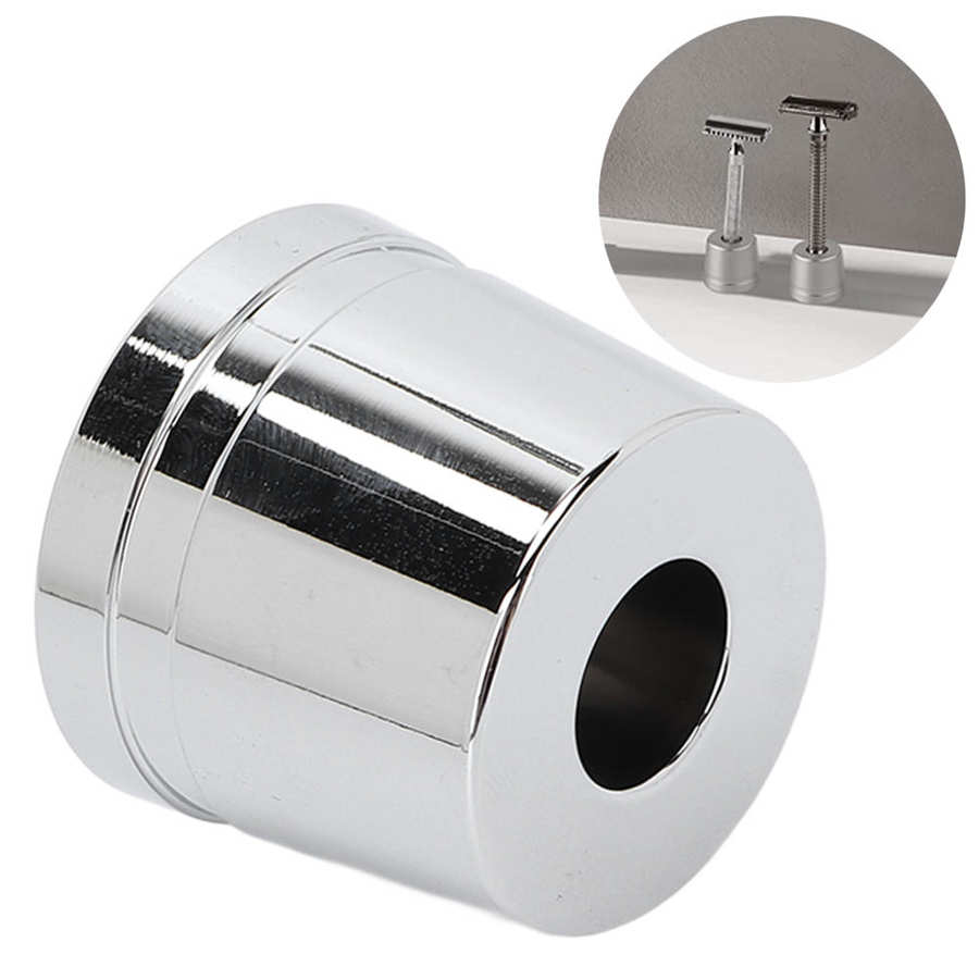 Round Mustache Shaver Brush Base Stable Metal Alloy Shaving Brush Stand Multi-Purpose Universal Men Shaver Safety Base