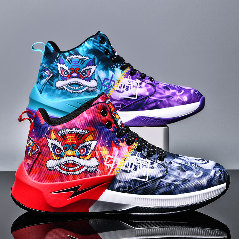 Children Basketball Shoes Chinese Style High-quality Field Training Sneaker Mesh Lightweight Men Basketball Shoes for Kids