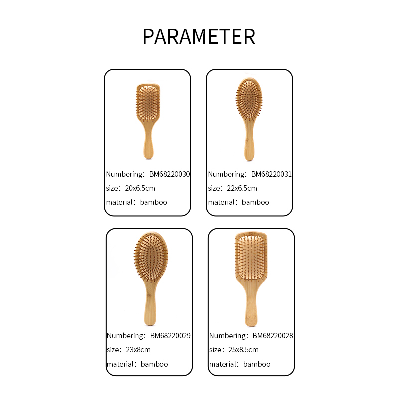 Wholesale Bamboo Hair Brush Women Custom Styling Hair Comb Wide Teeth Bamboo Combs for Hair Smooth Massage Scalp Brush 6pcs/Box