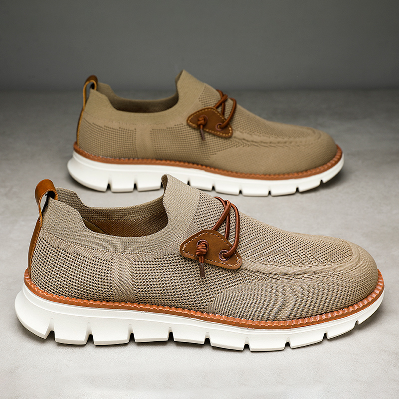 Men's sports shoes, men's casual sports shoes, lightweight breathable shoes, oversized men's flat shoes