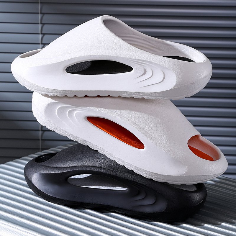Men's Summer Outwear 2024 New Indoor Home Couples Anti slip and Shit Stepping Sports Slippers for Men hurenlakeshoes