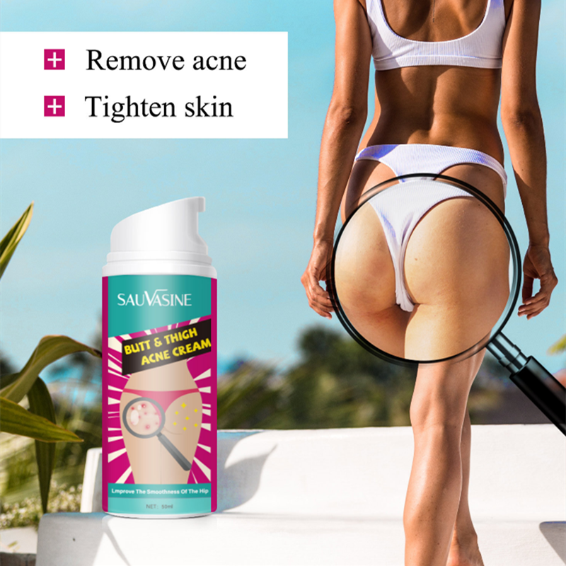 Butt Acne Clearing Spot Treatment Cream Clears Acne Pimples Zits Razor Bumps and Dark Spots for the Buttock Thigh Area