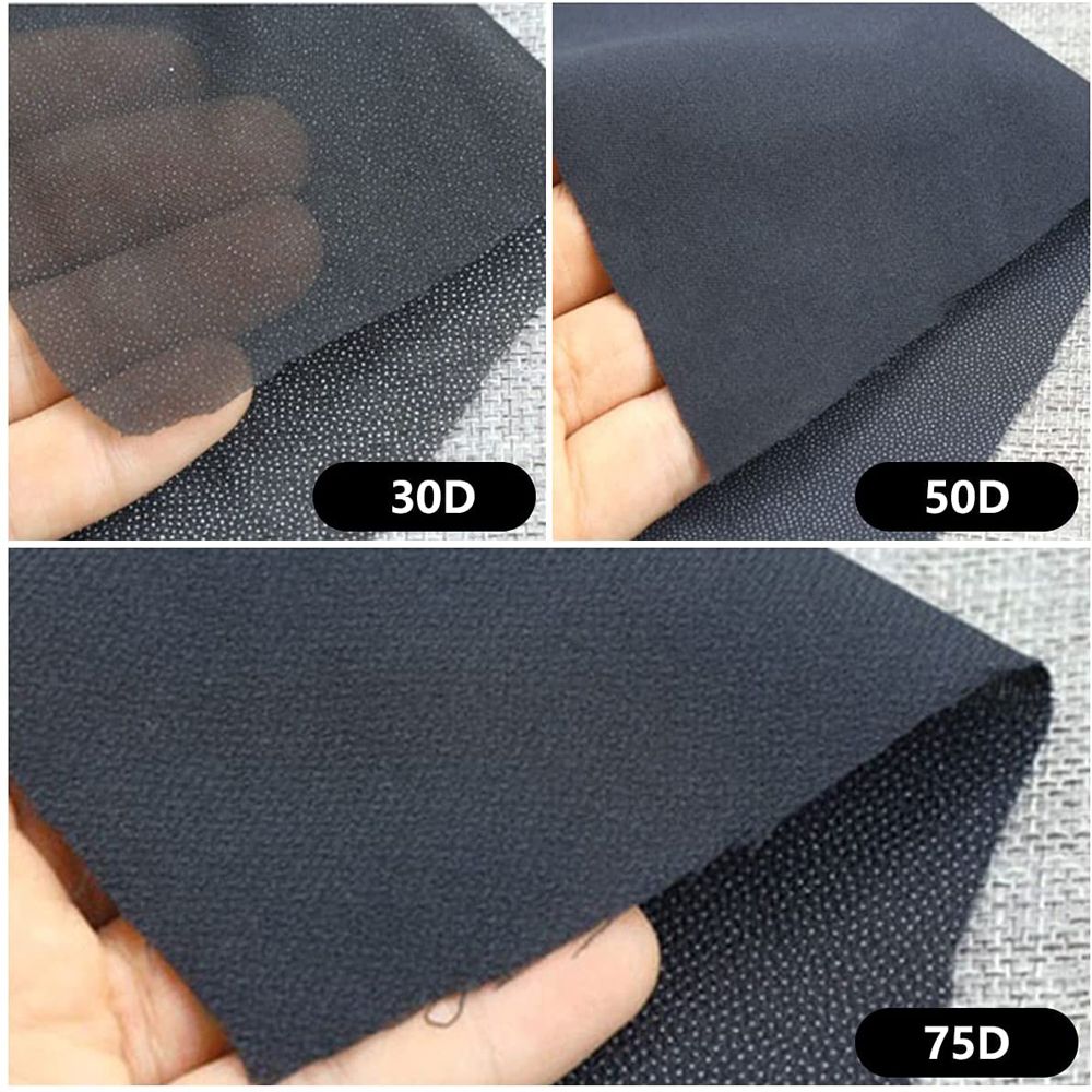 30D/50D /75D 2025 Polyester Iron-On Interlining Fabric Clothing Sewing new Accessories Single-Sided Adhesive Lining Lightweight Fusible