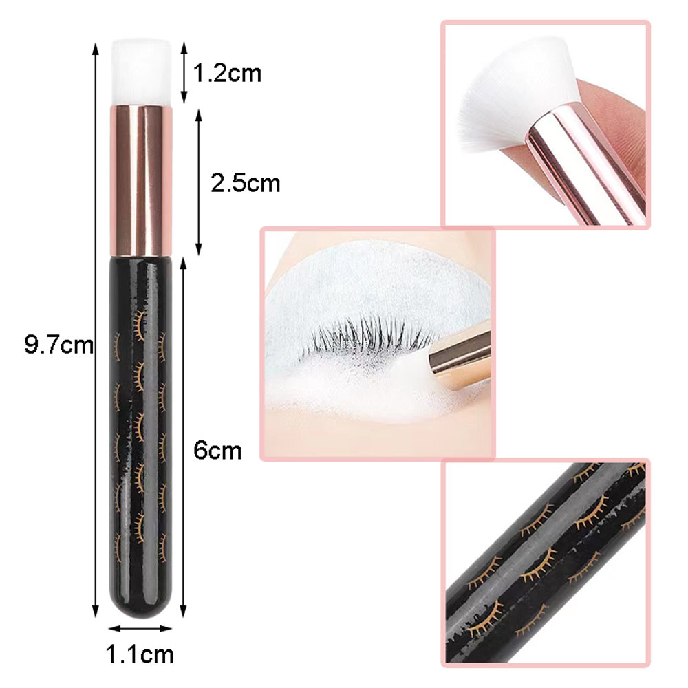 Grafting Eyelash Cleansing Kit 60ML Glossy Black Plastic Foam Pump Bottle Eyelash Grooming Brush Cleaning Bubbler Skincare Tools