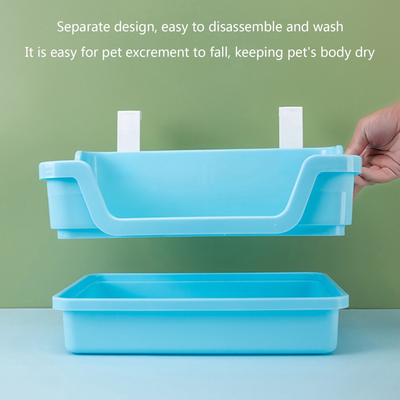 Extra Large Rabbit Litter Box Trainer Rabbit Toilet Small Animal Potty Bunny Litter Pan Box for Adult Guinea Pig Rats Chinchilla