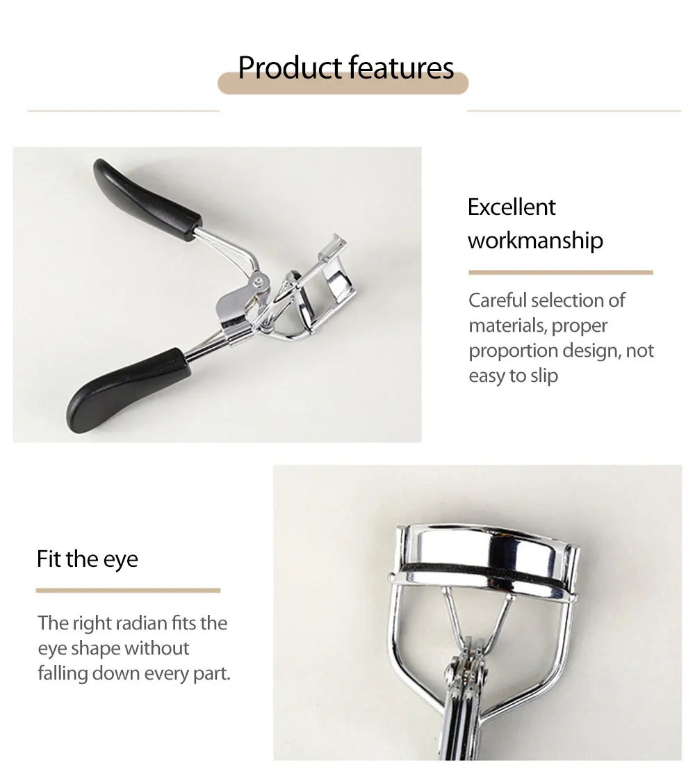 1PC Eyelash Curler Professional Eyes Makeup Beauty Tools Lash Nature Curl Style Cute Eyelash Width Handle Curl Lashed Curlers i240621