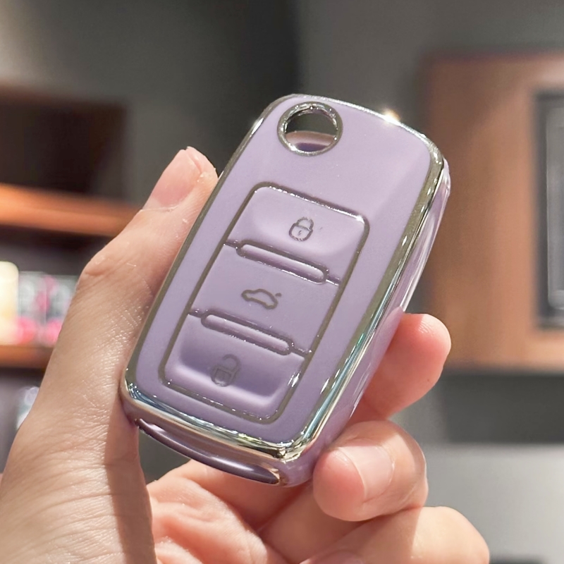 TPU Car Key Case Cover Shell Fob for VW Volkswagen Jetta Beetle Tiguan Soft TPU Full Covers Protector Golf Passat GTI Keys Case
