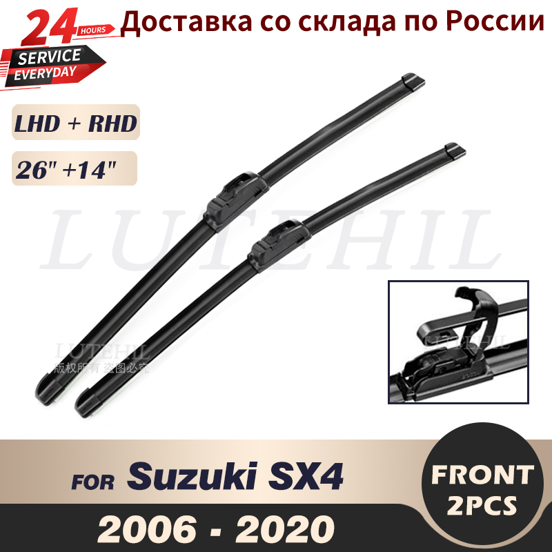 Wiper Front new Wiper Blades For Suzuki 2025 SX4 2006-2020 2007 2008 2009 2010 2011 2012 2013 Windshield Windscreen Front Window 26"+14"
