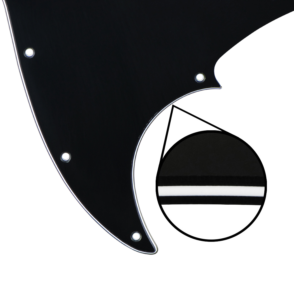 FLEOR 1PC Electric Bass Pickguard JB Pick Guard Scratch Plate with Pickguard Screws for 4 Strings Bass Parts,17 Colors Choose