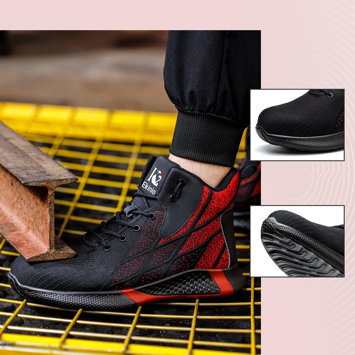 NEW Security Boots for Men Work Sneakers Women Boots Breathable Steel Toe Shoes Safety Puncture-Proof Men Boots