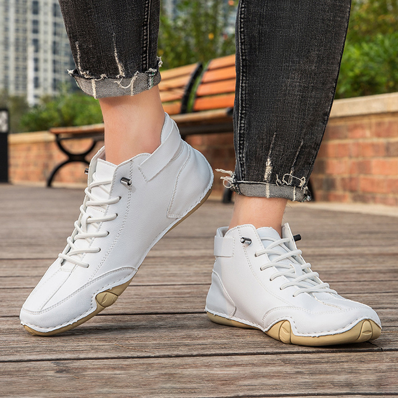 2025 NEW for Leather Casual Sneakers Waterproof Motorcycle Ankle Boots Italian Brand Men Shoes High Quality Loafers b