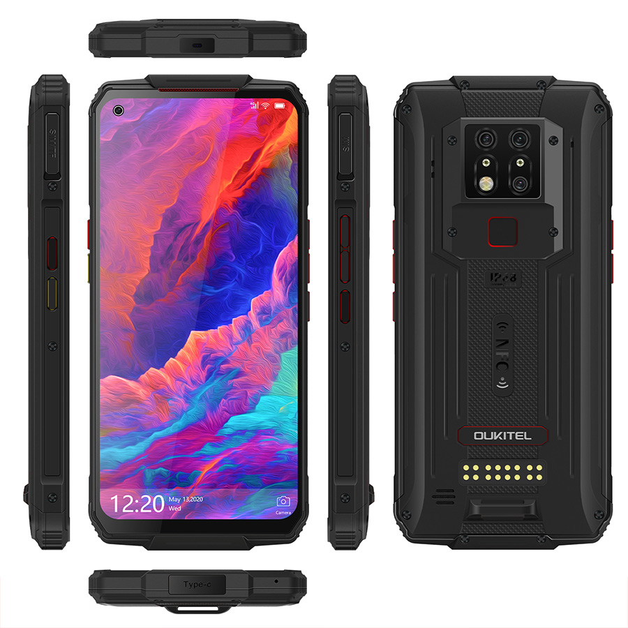 OUKITEL WP7 6.53"FHD 19.5:9 Android 9.0 MT6779 Octa Core 9V/2A 8000mAh 48MP Cameras 8GB 128GB NFC Mobile Phone