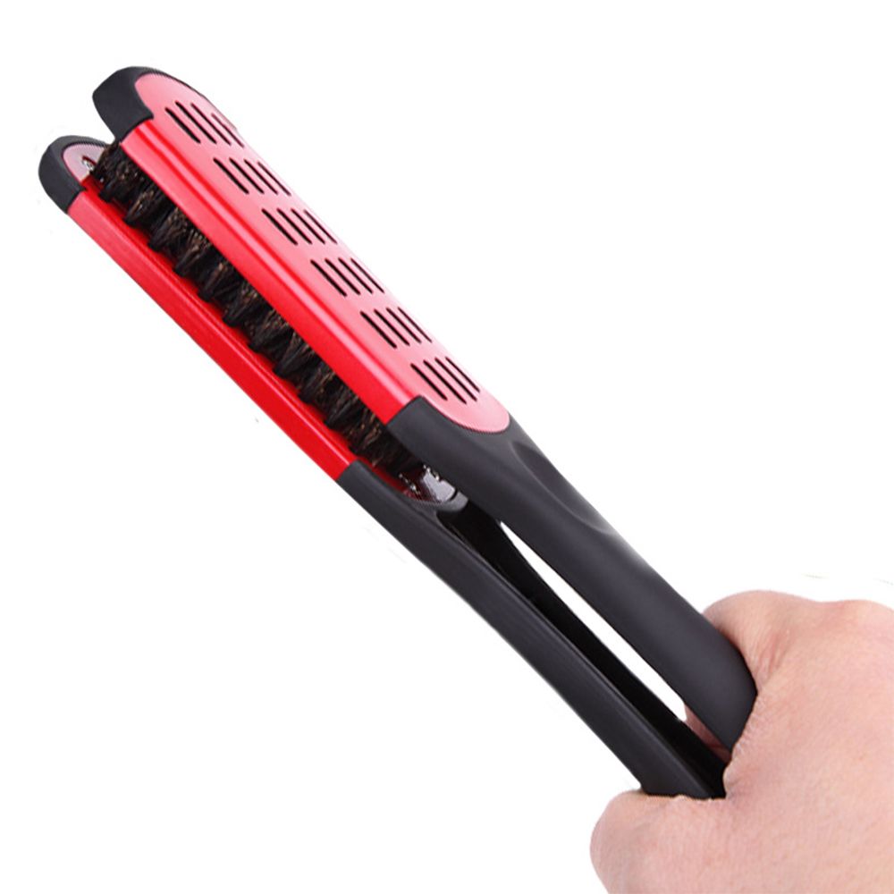 1PC new Hair Straightening Comb Bristle 2025 Double Sided Hair Brush Multifunctional Straightening Irons Hair Brush Clamp Styling Tool