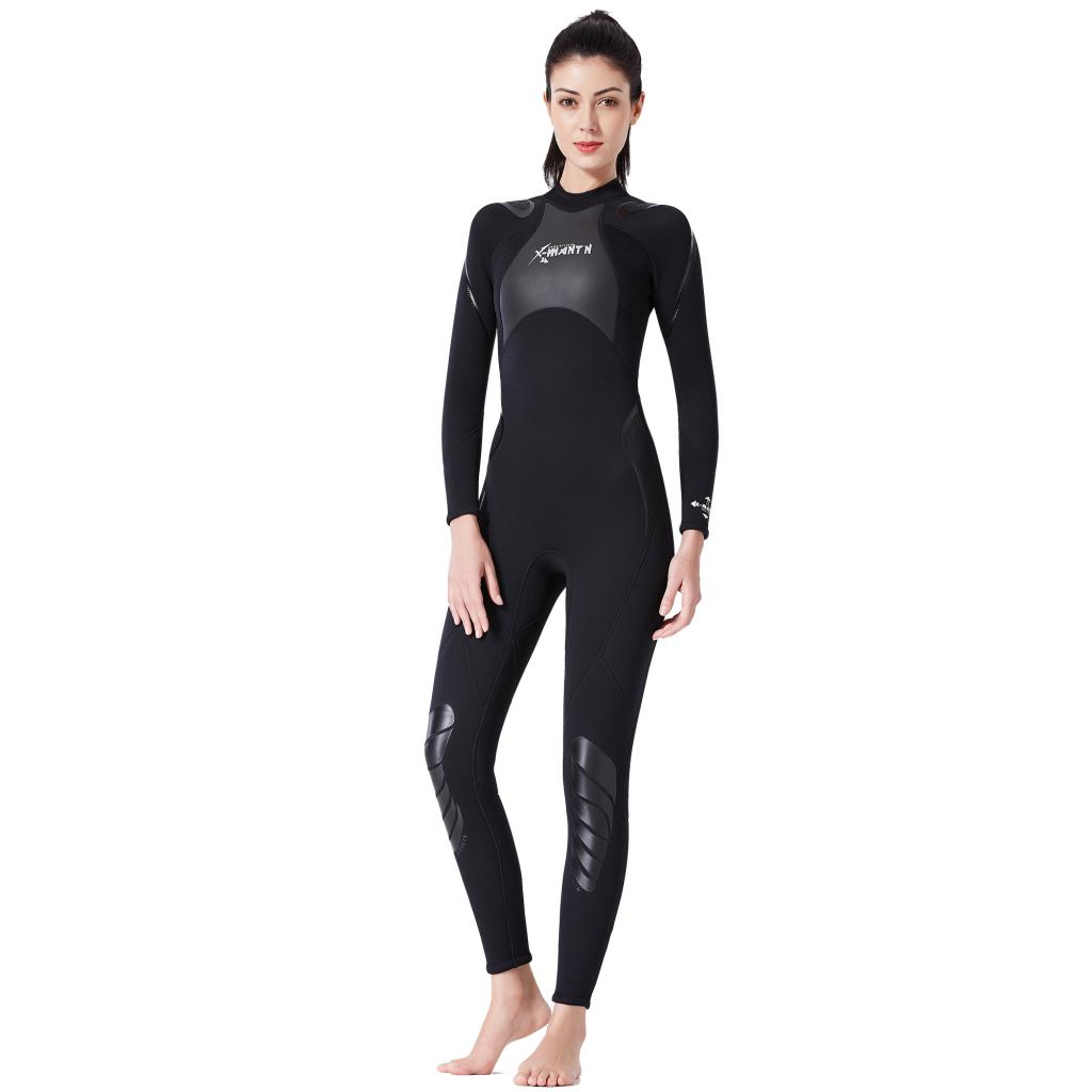 3mm Neoprene Wetsuit, Women Full Suit Diving Surfing Swimming Thermal Swimsuit - Various Sizes