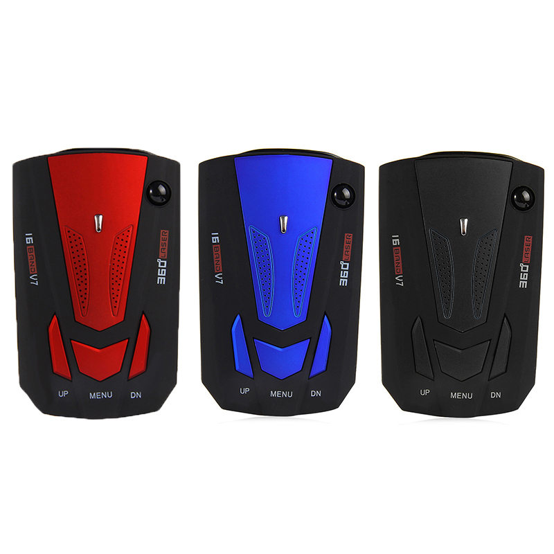 Car Radar Detector V7 Cobra 16 Band 360 Car Anti-Police GPS Camera Laser Radar Detector Voice Alert Speed Control Detector