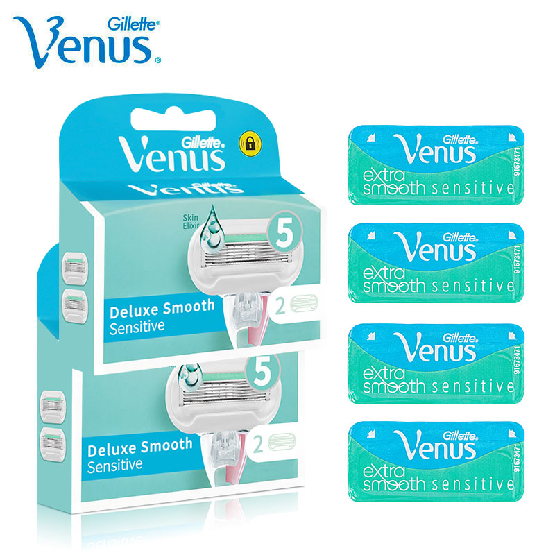 Gillette Venus Razor Deluxe Smooth 5 Layers Shaving Blades Original Safety Razor Lady Hair Removal Replacement Blade For Women