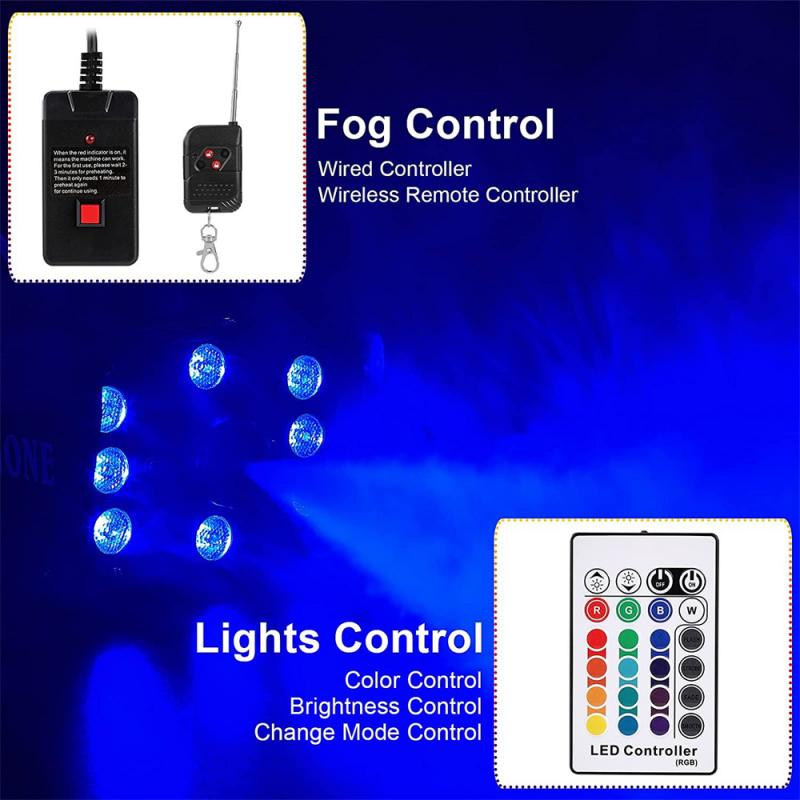Disco Colorful Smoke Machine 500W LED Remote Fogger Ejector Dj Christmas Wedding Party Stage Light Effects Fog Machine