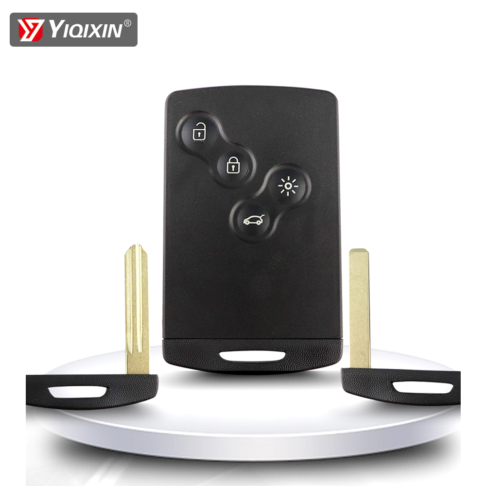 YIQIXIN Remote Smart Card For Renault Megane 2025 Laguna Koleos Fluence Scenic Clio Captur new Car Key Case Shell 4 Buttons With Blade