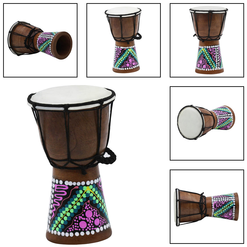 Kids Djembe Musical Instrument Teaching Props Adults Bango Atmosphere Props Hand Drums for Party Bar House Church Accessory