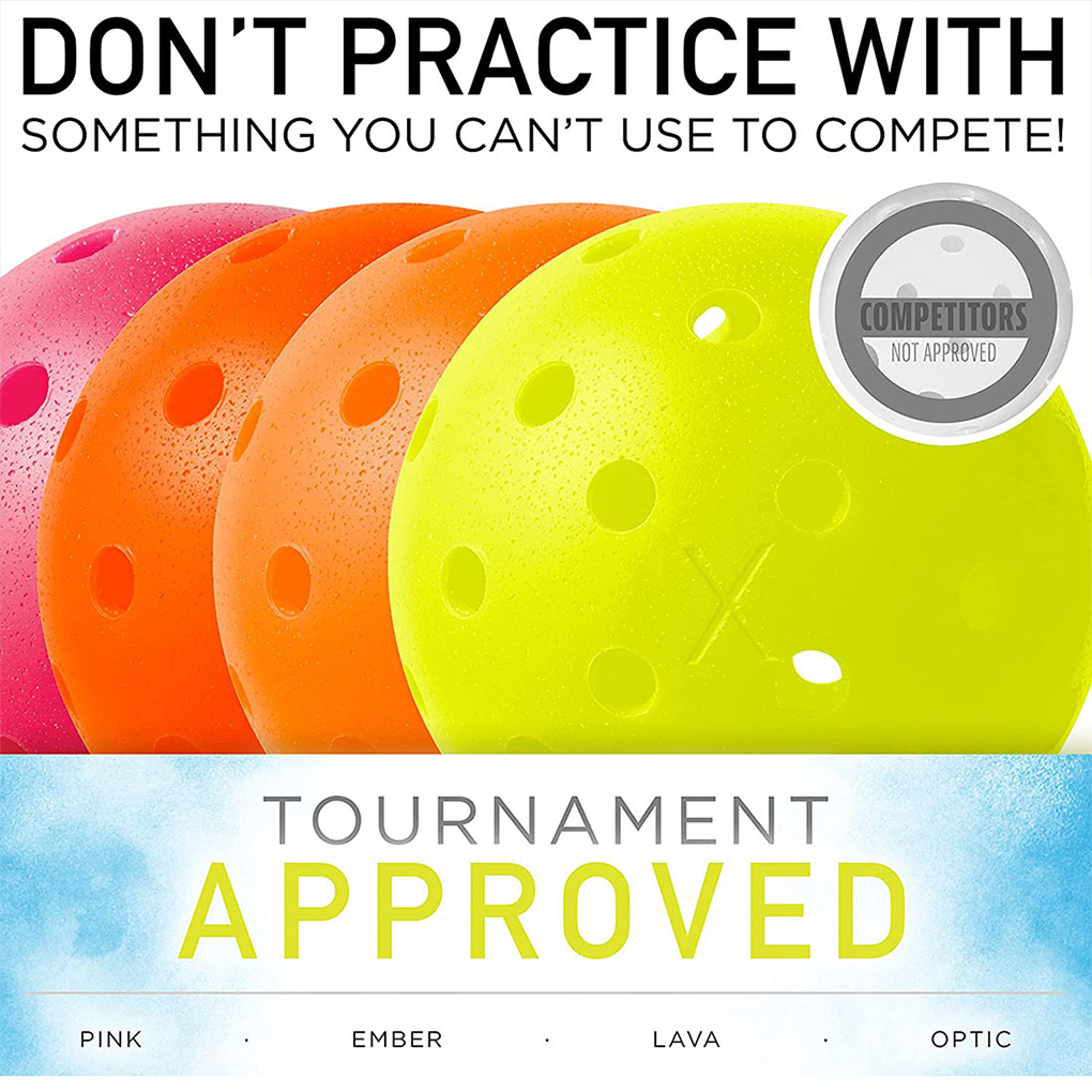 6 Pieces Set Professional Portable Pickleball Replacement 40 Holes Practise Pickle Balls Assorted Kit Birthday Gift Rose