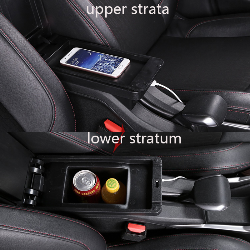 For Peugeot 2008 Armrest box Retrofit parts Interior details Center Storage box car accessories special Car Armrest Arm USB
