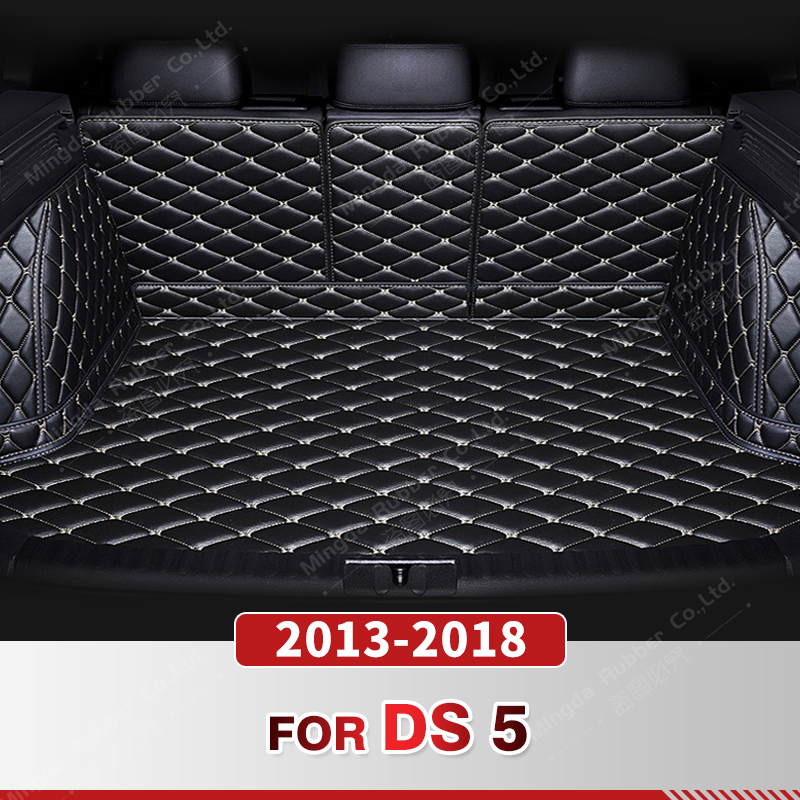 Auto Full Coverage Trunk Mat For DS 5 2013-2018 17 16 15 14 Car Boot Cover Pad Cargo Liner Interior Protector Accessories c15c3