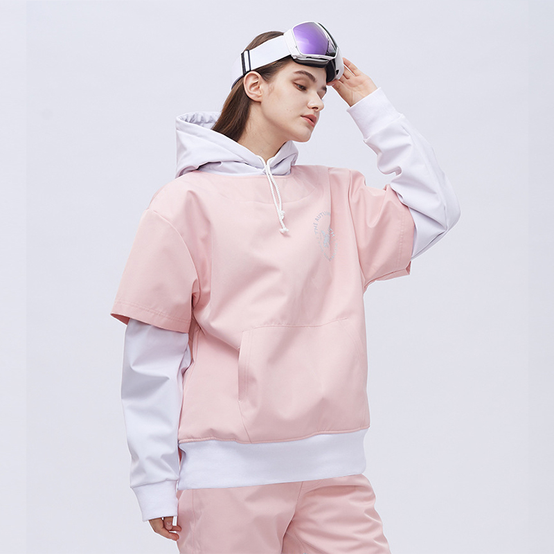 New Ski Suits Inside Men's Women's Snowboard Jackets Winter Clothing Ski Tops Reflective Fake Two Pieces Waterproof Ski Hoodie