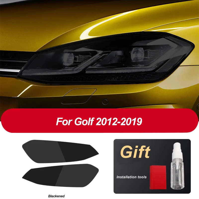 Suitable For VW Golf 7 2012-2019 HD Car Headlight Tint Protective Tailight TPU Sticker Decor Film Accessorie