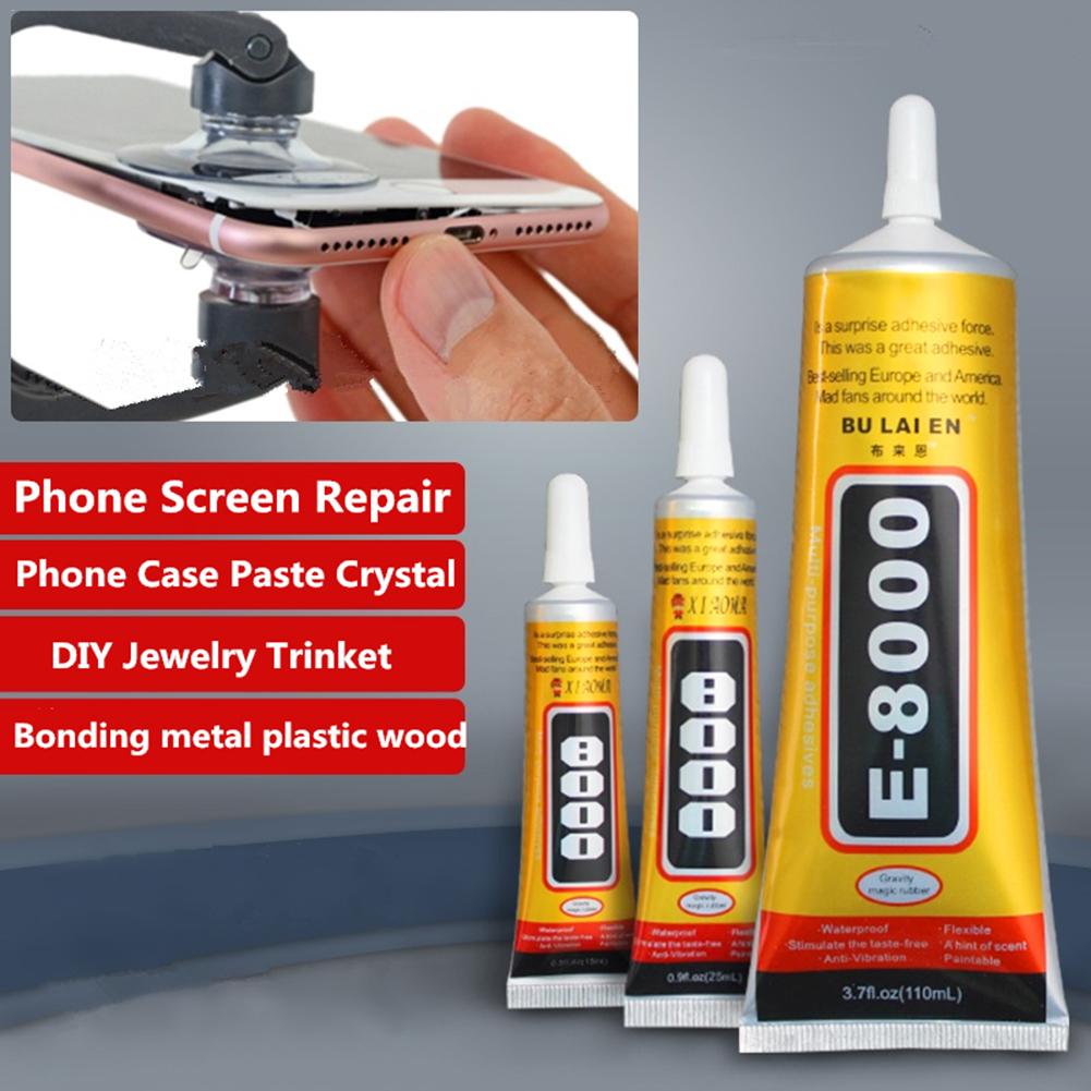 E8000 50ml Liquid Glue Super Strong Multipurpose Adhesive Jewelry Crafts Crystal Rhinestone DIY Fix Phone Screen Glass Nail Gel